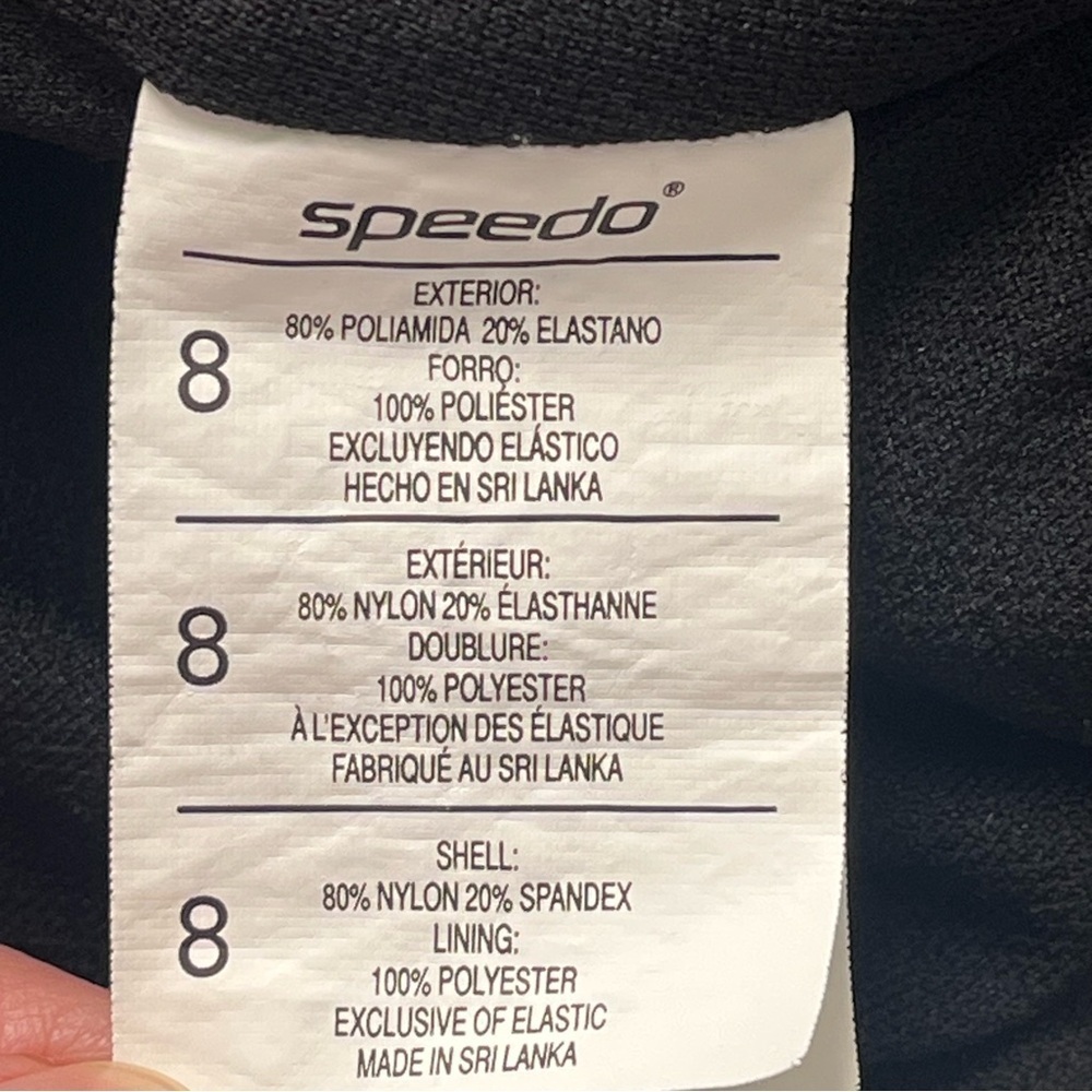 Speedo Proback One-piece Racerback Black Purple Turquoise Size 8 Style #7228752 - Picture 5 of 6